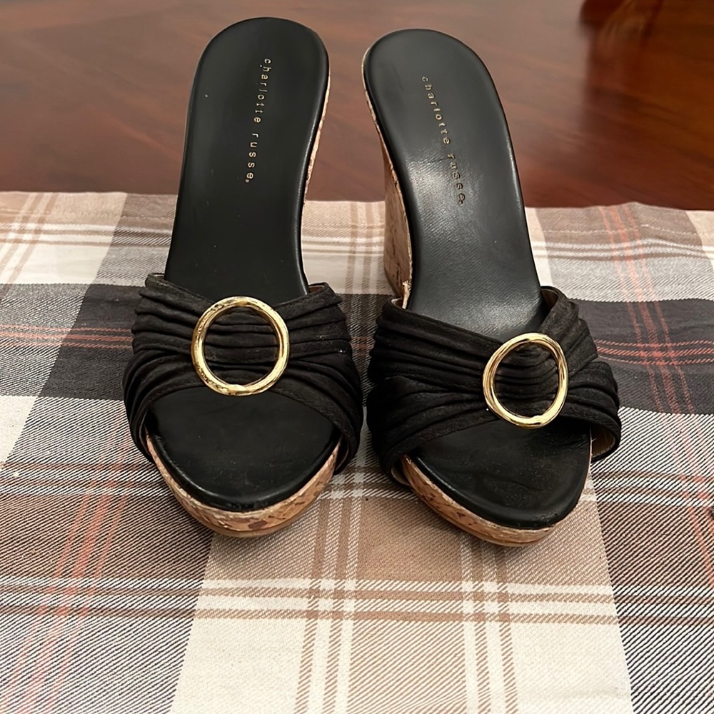 Charlotte Russe wedges size 7.5 black